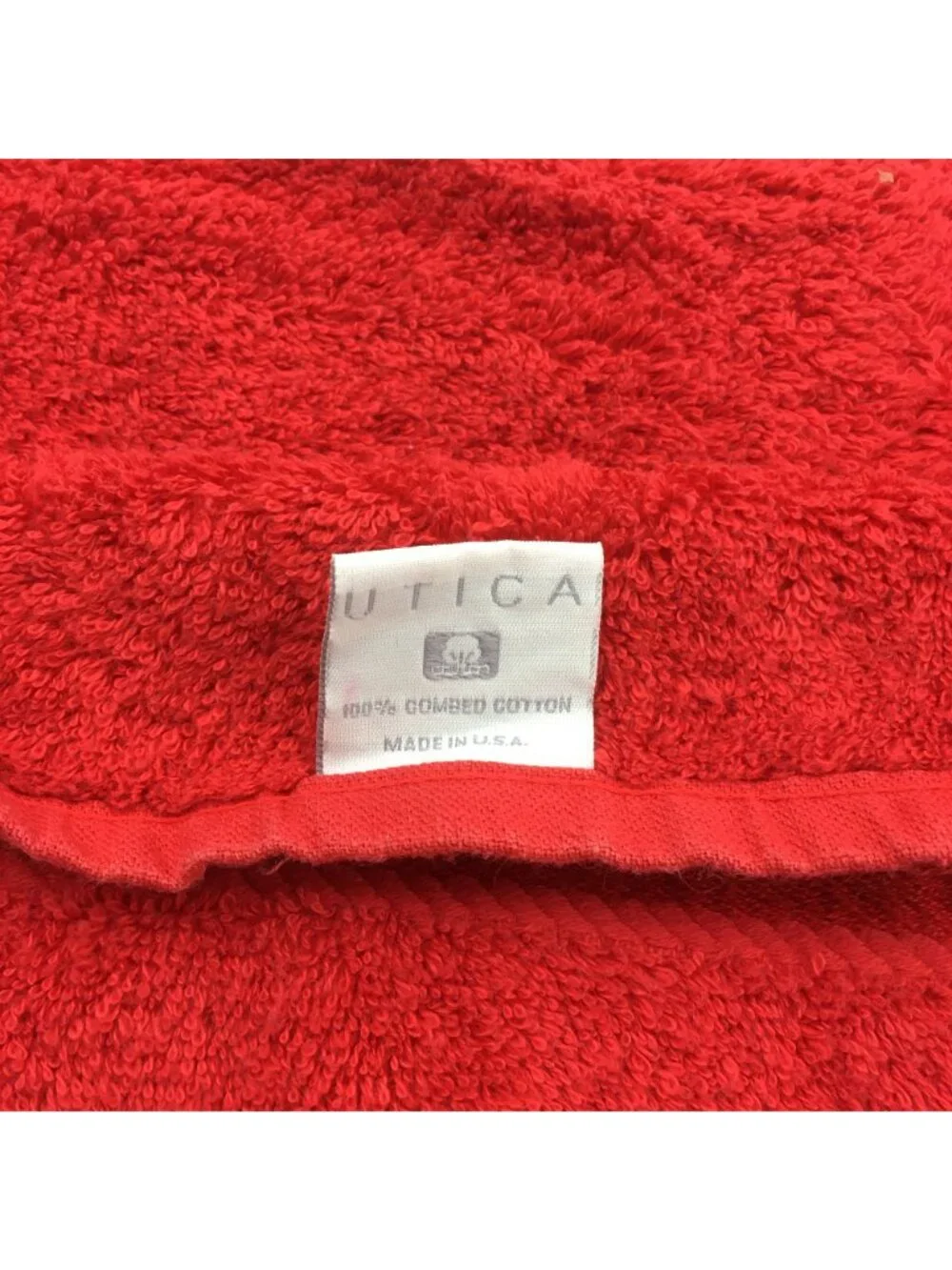Utica Red Bath Towel 100% Combed Cotton 48